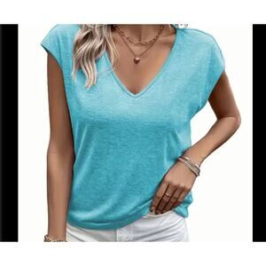 Lilly Pulitzer 100% Linen Cap Sleeve Tunic XS Blue